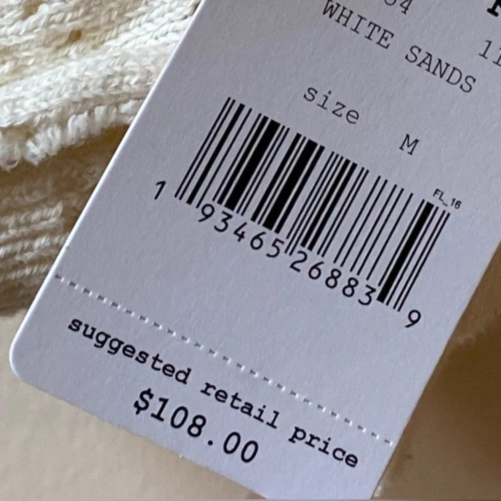 Free People Off White Crop Top Sweater